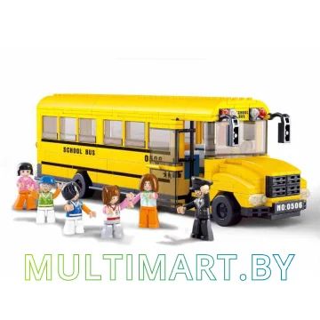 Конструктор Sluban M38-B0506 Большой школьный автобус (382 детали) картинка 2